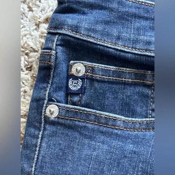 Chaps Dark Blue Flare Women's Jeans 14/32 - Picture 4 of 12